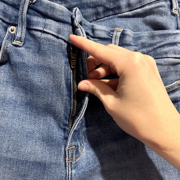 Good American Good Criss Cross Waist Classic Indigo Skinny Jeans Size 4 / 27 - Picture 3 of 8